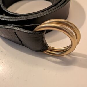 Hand Crafted Black Double O-Ring Belt  | XL